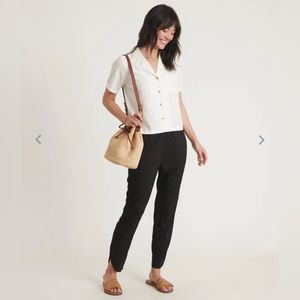 Marine Layer Re-Spun Allison Pant in black - Medium